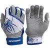 2022 Spiderz PRO Model Batting Gloves: White/Royal Blue