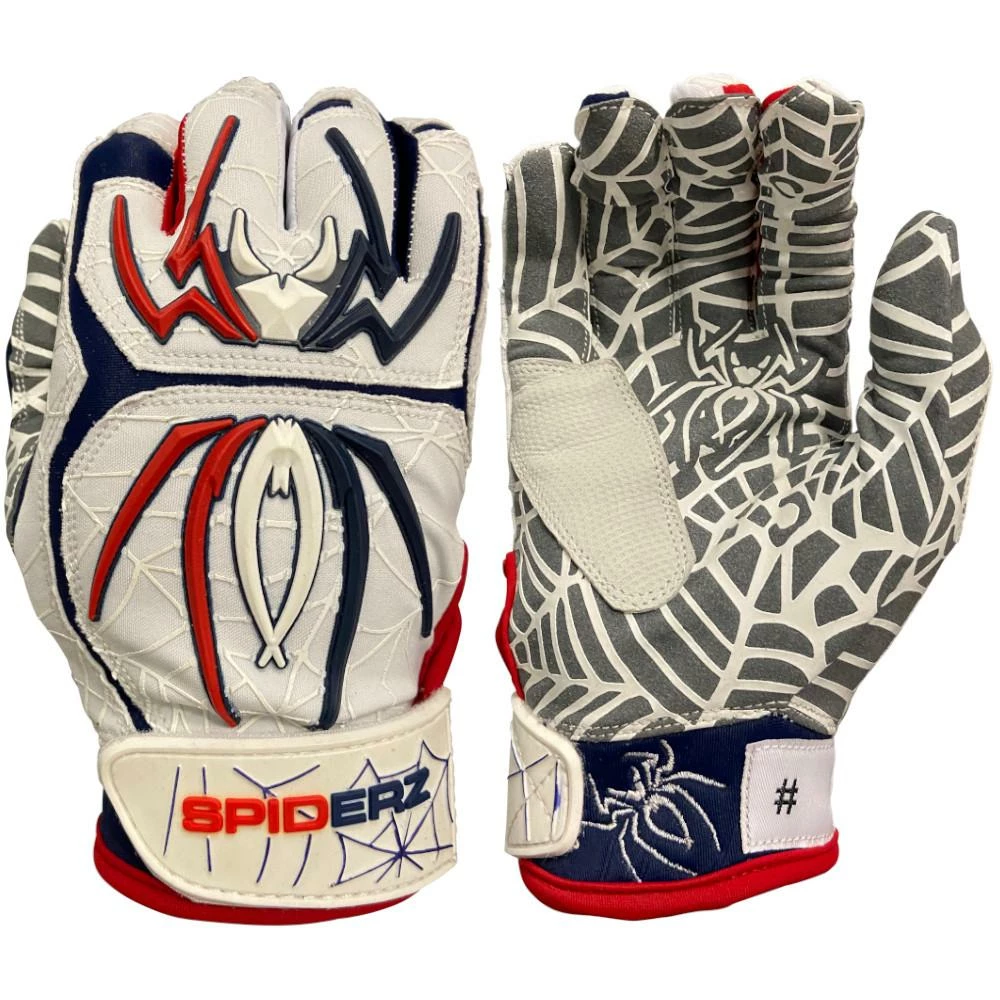 2022 Spiderz HYBRID Limited Edition Batting Gloves: USA Patriot