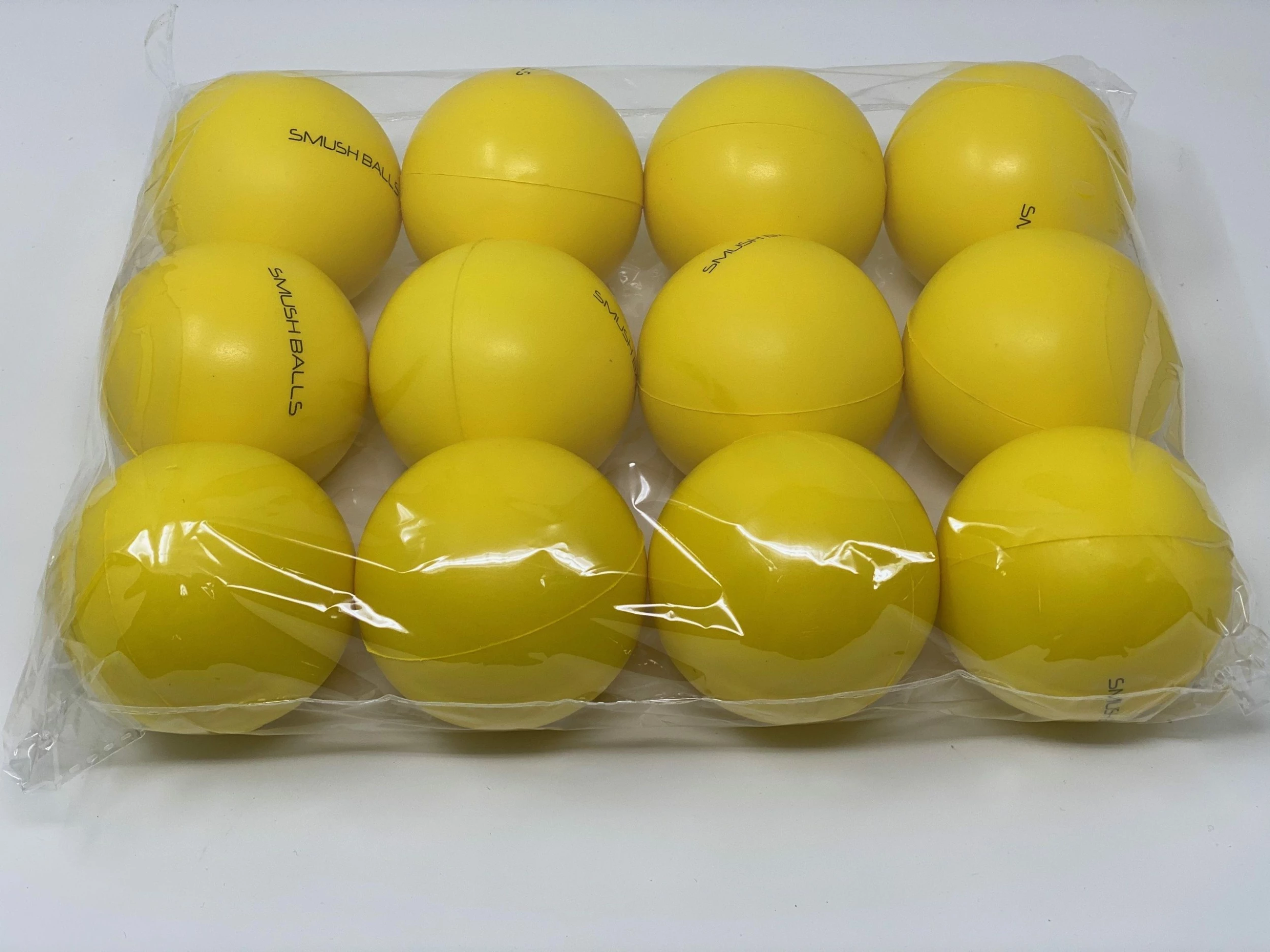 One Dozen (12) SMUSHBALLS The Ultimate Indoor & Outdoor Batting Practice Ball: Yellow - Image 3