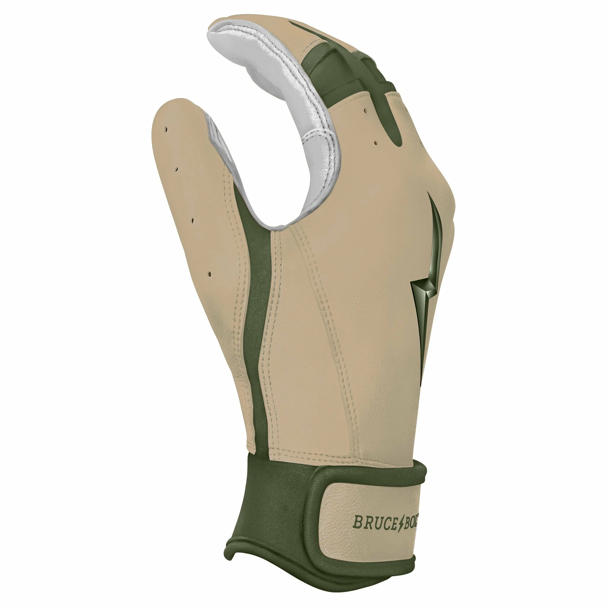 Bruce Bolt Premium Pro Military Series Short Cuff Batting Gloves: Beige - Image 7