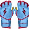 Bruce Bolt PREMIUM PRO BADER Series Long Cuff Batting Gloves: Baby Blue
