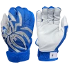 2022 Spiderz PRIZM Batting Gloves: Royal Blue/Silver