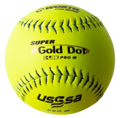 Worth 12" Super Gold Dot PRO M USSSA Slowpitch Softballs (Dozen): UM12CY