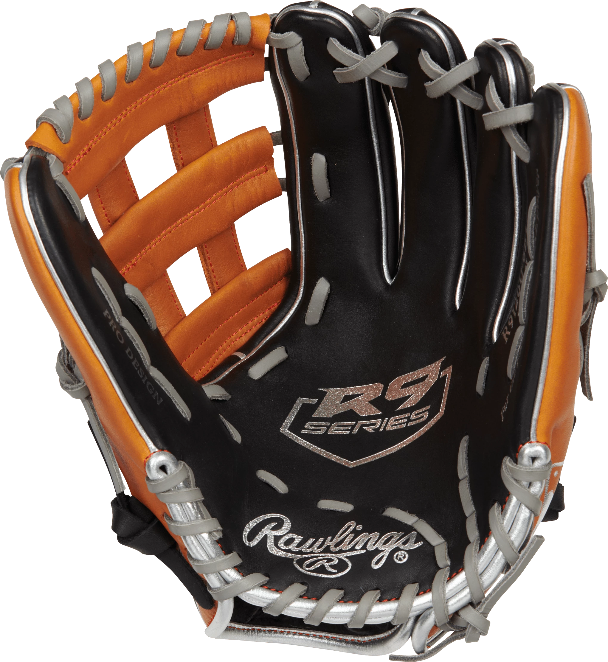 Rawlings R9 Contour Series 12" Infield/Pitcher's Baseball Glove: R9120U-6BT - Image 3