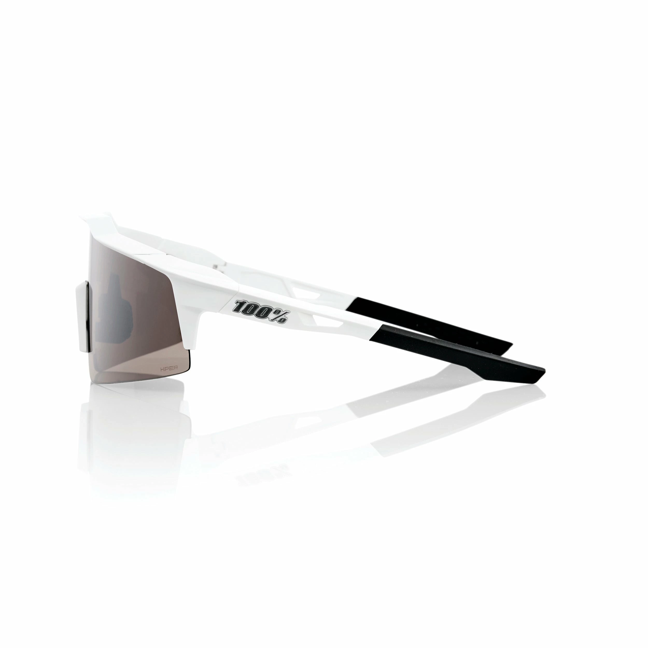 100% SPEEDCRAFT SL Matte White - HiPER Silver Multilayer Mirror Lens - Image 3