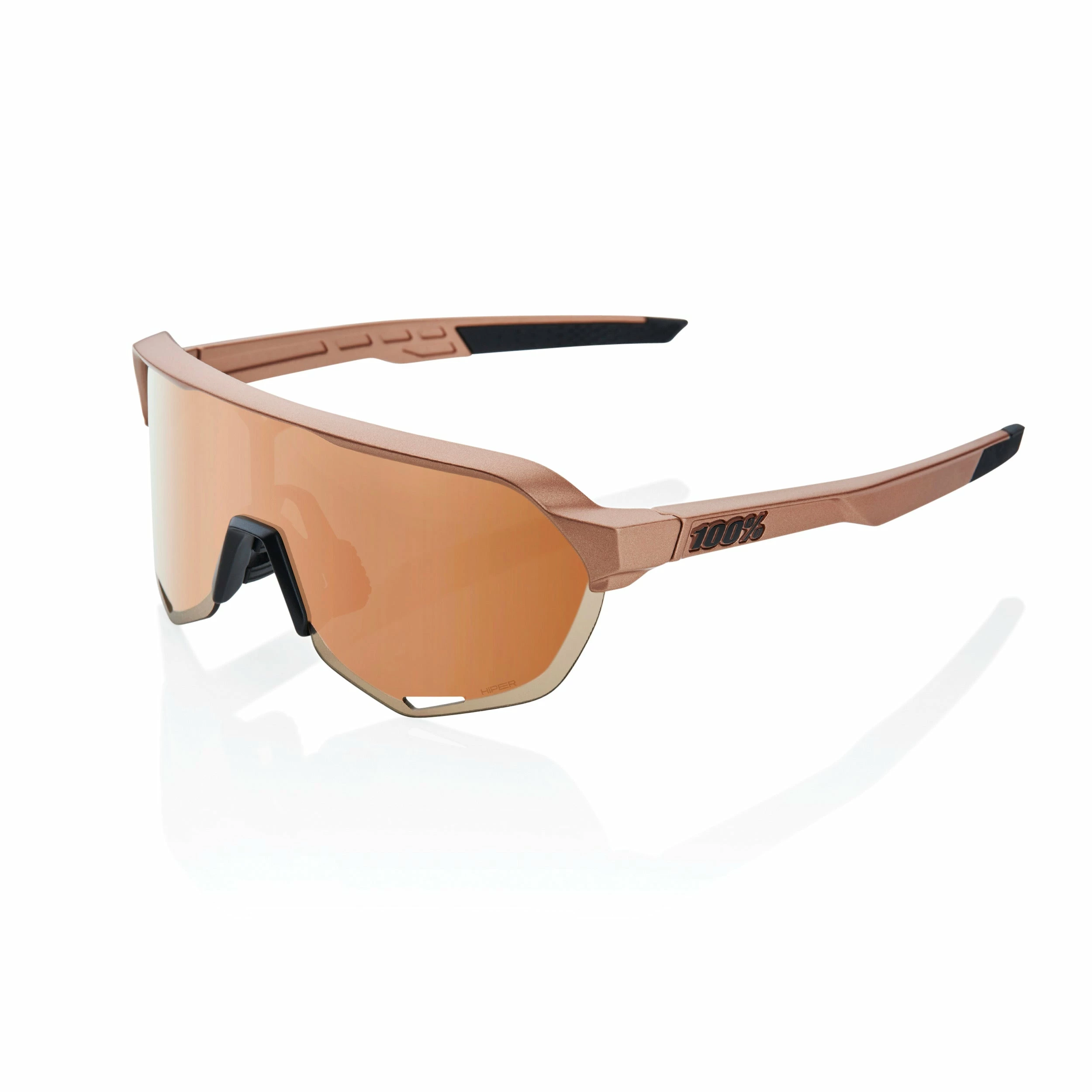 100% S2 Sunglasses Matte Copper Chromium - HiPER Copper Mirror Lens