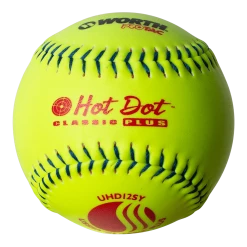 Worth 12" Classic Plus USSSA Hot Dot Slowpitch Softballs (Dozen): UHD12SY