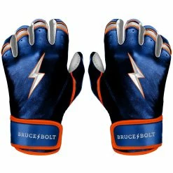 Bruce Bolt PREMIUM PRO NIMMO Short Cuff Batting Gloves: Blue