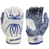2022 Spiderz HYBRID Batting Gloves: White/Navy