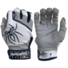 2022 Spiderz PRO Model Batting Gloves: White/Navy Blue