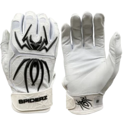 2022 Spiderz ENDITE Batting Gloves: White And Black
