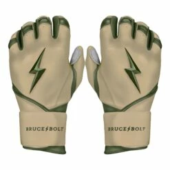 Bruce Bolt Premium Pro Military Series Long Cuff Batting Gloves: Beige