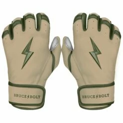 Bruce Bolt Premium Pro Military Series Short Cuff Batting Gloves: Beige