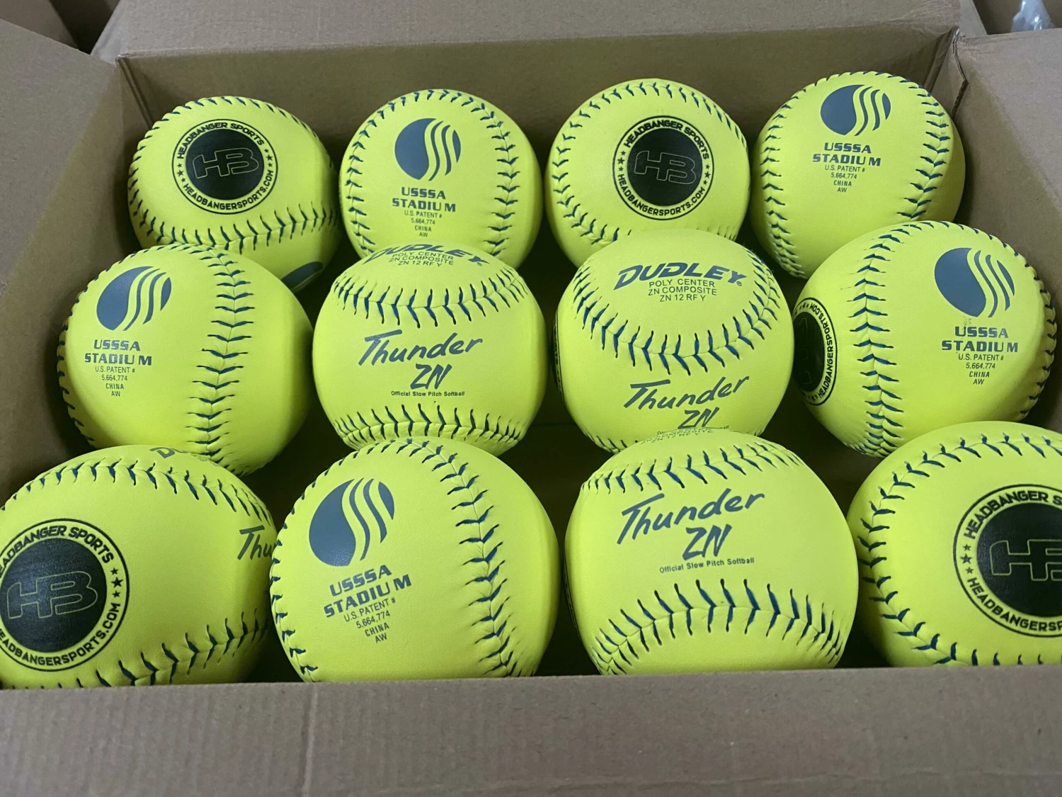 Dudley Thunder ZN 12" STADIUM 47/450 USSSA Slowpitch Softballs (DOZEN): 4U528Y - Image 2