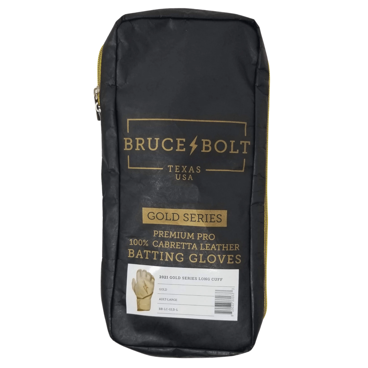 Bruce Bolt PREMIUM PRO Gold Series Batting Gloves: Long Cuff - Image 4
