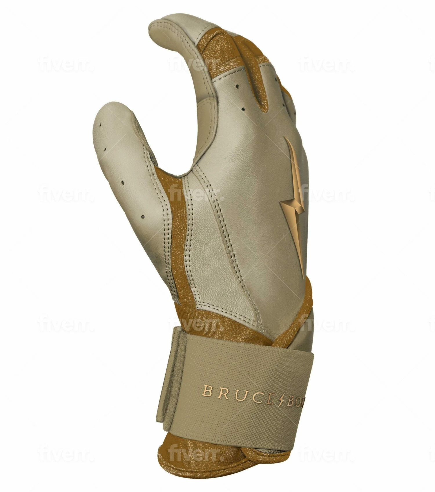 Bruce Bolt PREMIUM PRO Gold Series Batting Gloves: Long Cuff - Image 8