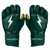 Bruce Bolt PREMIUM PRO Long Cuff Batting Gloves: Green