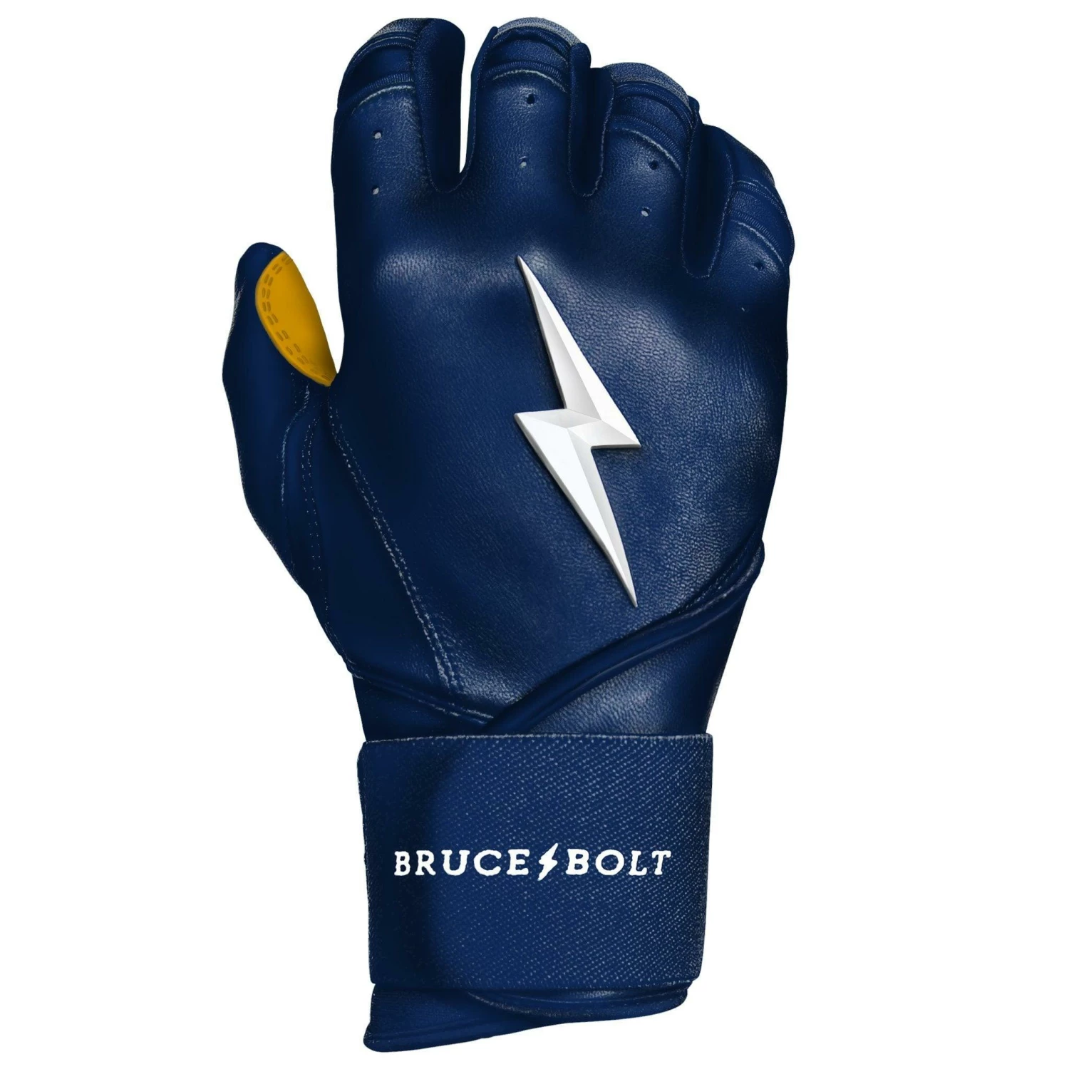 Bruce Bolt PREMIUM PRO Long Cuff Batting Gloves: Navy - Image 5