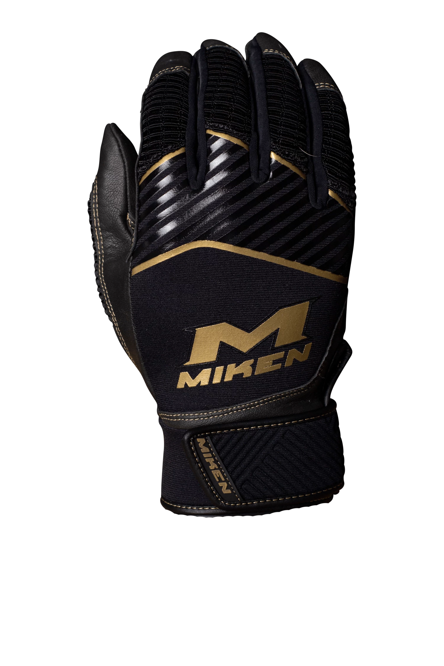 Miken Softball MK7X Adult Black And Gold Batting Gloves: MBGGLD-BLK - Image 3