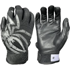 Limited Edition Spiderz PRIZM Batting Gloves: Black Mamba