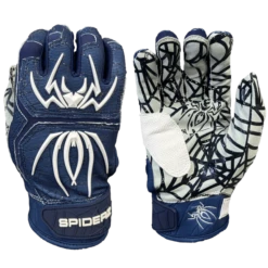 2023 Spiderz HYBRID Batting Gloves: Navy/White