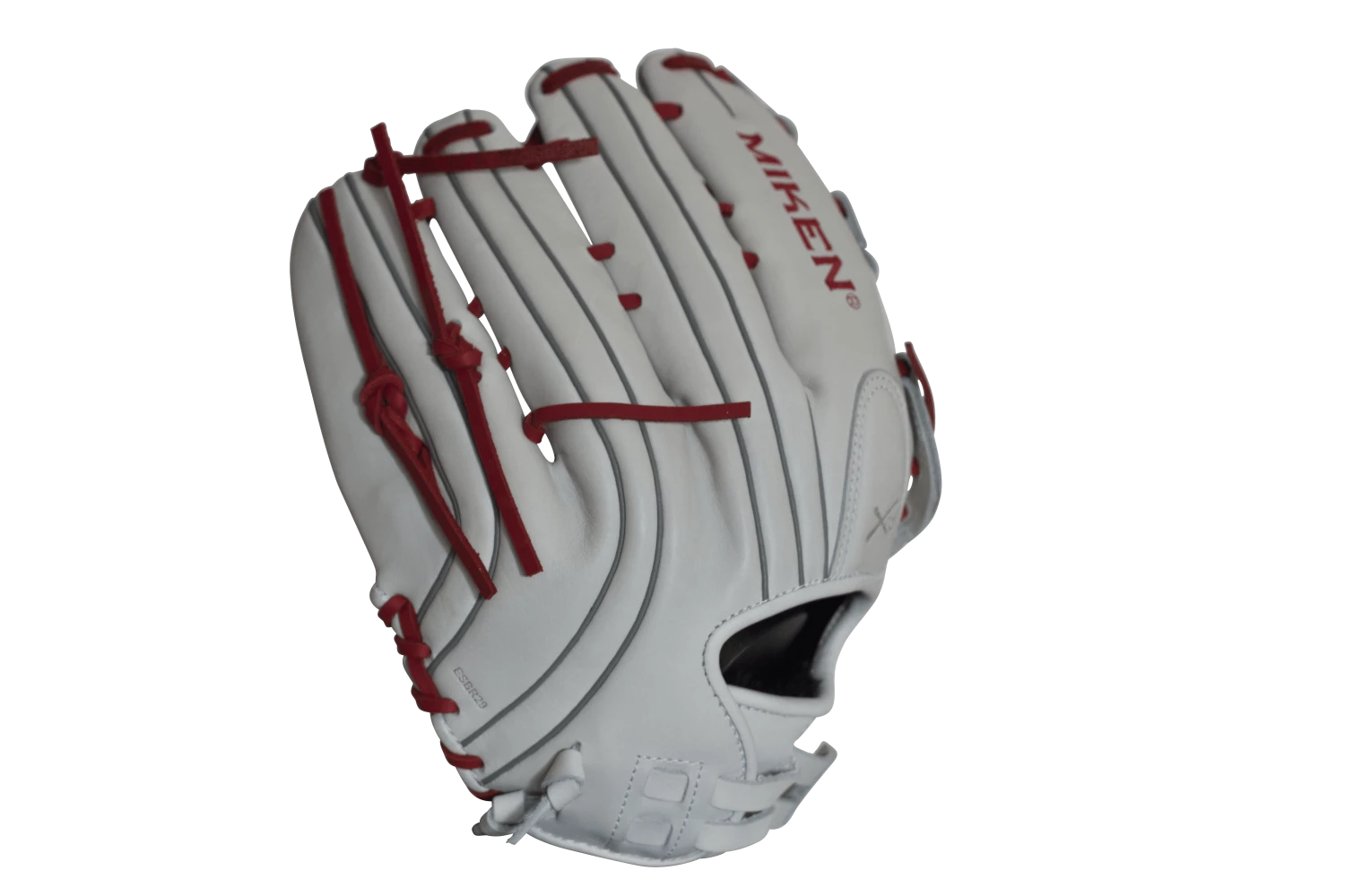 Miken Pro Series 13.5" Slow Pitch Fielding Glove - White/Scarlet: PRO135WS - Image 2