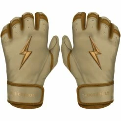 Bruce Bolt PREMIUM PRO Gold Series Batting Gloves: Short Cuff