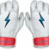 Bruce Bolt PREMIUM PRO BRINSON Series Short Cuff Batting Gloves: White