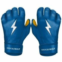Bruce Bolt PREMIUM PRO Short Cuff Batting Gloves: Royal