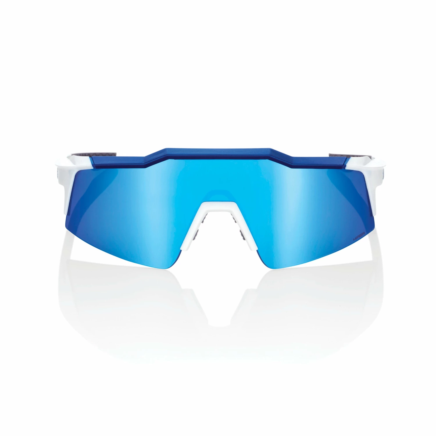 100% SPEEDCRAFT SL Matte White - HiPER Blue Multilayer Mirror Lens - Image 2