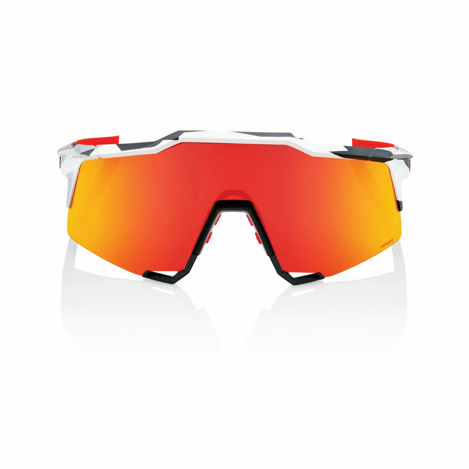 100% SPEEDCRAFT Sunglasses Soft Tact Grey Camo - HiPER Red Multilayer Mirror Lens - Image 2