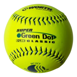 Worth 11" USSSA Super Green Dot Classic W Composite Softballs (Dozen): UC11CY