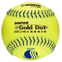 Worth 12" USSSA Super Gold Dot Classic M Softballs (Dozen): UC12SY