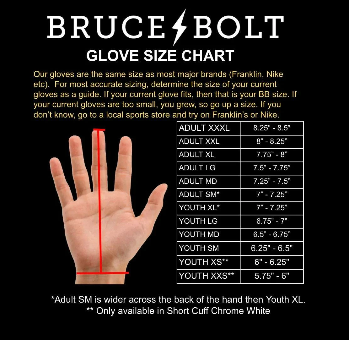 Bruce Bolt PREMIUM PRO Long Cuff Batting Gloves: Maroon - Image 4