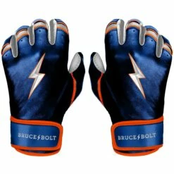 Bruce Bolt PREMIUM PRO NIMMO Short Cuff Batting Gloves: Blue