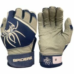 2022 Spiderz PRO Model Batting Gloves: Navy Blue/White